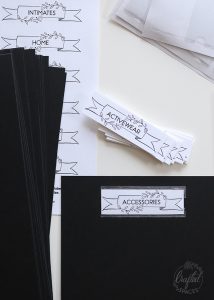 Crafted Spaces Sewing Pattern Dividers