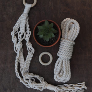 mini macrame plant hanger kit
